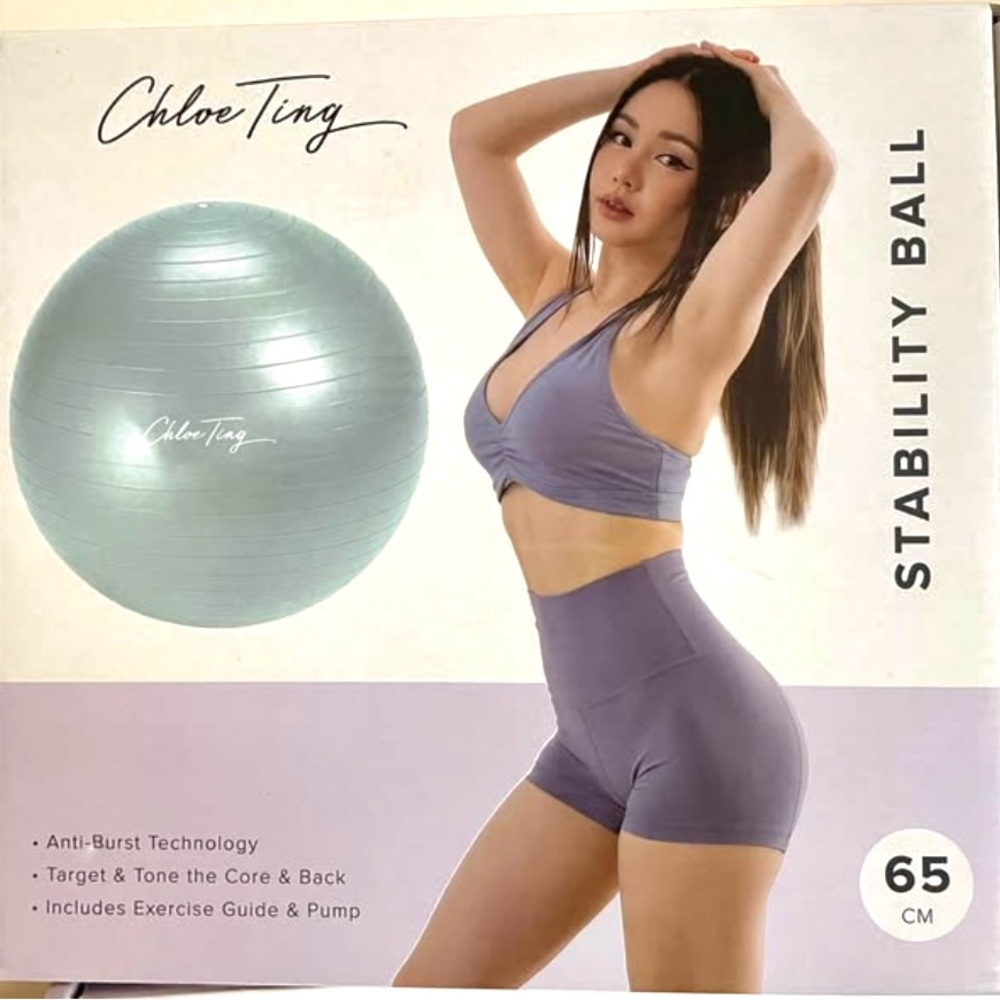 Chloe Ting Stability Exercise Ball, 65cm, Purple
